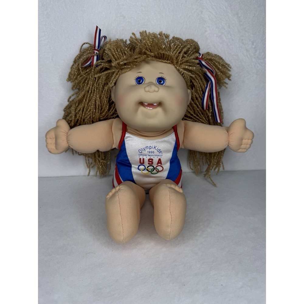 Vtg Cabbage Patch‎ Kids OlympiKids 1996 Olympics Doll Gymnastics Blond Mold 19
